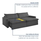Sofá Cama Retrátil E Reclinável 220cm Marselha