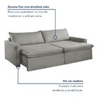 Sofá Cama Retrátil E Reclinável 220cm Marselha Cinza