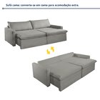 Sofá Cama Retrátil E Reclinável 220cm Marselha Cinza