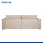 Sofá Cama Retrátil E Reclinável 220cm Noel Boucle  Bege