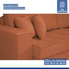 Sofá Cama Retrátil E Reclinável 220cm Noel Boucle  Terracota