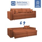 Sofá Cama Retrátil E Reclinável 220cm Noel Boucle  Terracota