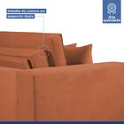 Sofá Cama Retrátil E Reclinável 220cm Noel Boucle  Terracota