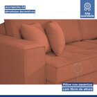 Sofá Cama Retrátil E Reclinável 220cm Noel Boucle  Terracota