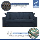 Sofá Cama Retrátil E Reclinável 240cm Arizona Com Almofadas A