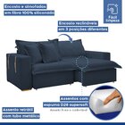 Sofá Cama Retrátil E Reclinável 240cm Arizona Com Almofadas A