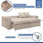 Sofá Cama Retrátil E Reclinável 240cm Arizona Com Almofadas B