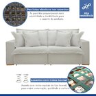 Sofá Cama Retrátil E Reclinável 240cm Arizona Com Almofadas G