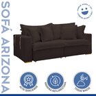 Sofá Cama Retrátil E Reclinável 240cm Arizona Com Almofadas M