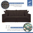 Sofá Cama Retrátil E Reclinável 240cm Arizona Com Almofadas M