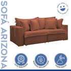 Sofá Cama Retrátil E Reclinável 240cm Arizona Com Almofadas T