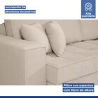 Sofá Cama Retrátil E Reclinável 240cm Noel Boucle  Bege