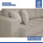 Sofá Cama Retrátil E Reclinável 240cm Noel Veludo   Bege Claro