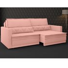 Sofá Cama Retrátil E Reclinável 240cm Velosuede Danubio Yesca