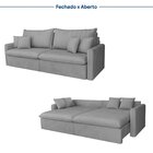 Sofá Cama Retrátil E Reclinável 260cm Colibri Cabecasa Madeir