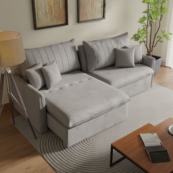 Sofá Cama Retrátil E Reclinável 260cm Colibri Cabecasa Madeir