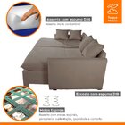 Sofá Cama Retrátil E Reclinável 260cm Flex Veludo Jolie/cinza