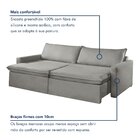 Sofá Cama Retrátil E Reclinável 260cm Marselha Cinza