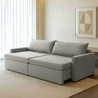 Sofá Cama Retrátil E Reclinável 260cm Marselha Cinza