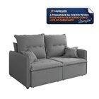 Sofá Cama Retrátil e Reclinável 2m 3 Lugares Bipartido Com Mo