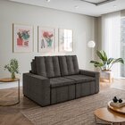 Sofá Cama Retrátil E Reclinável 3 Lugares 180cm Em Linho Palm