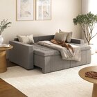 Sofá Cama Retrátil E Reclinável 3 Lugares 200cm Em Linho Palm