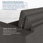 Sofá Cama Retrátil E Reclinável 3 Lugares 200cm Em Linho Palm