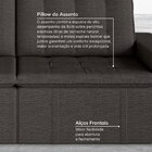 Sofá Cama Retrátil E Reclinável 3 Lugares 200cm Em Linho Palm