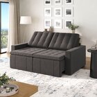 Sofá Cama Retrátil E Reclinável 3 Lugares 200cm Em Linho Palm