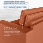 Sofá Cama Retrátil E Reclinável 3 Lugares 200cm Em Veludo Pal