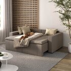 Sofá Cama Retrátil E Reclinável 3 Lugares 200cm Em Veludo Pal