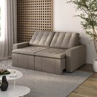 Sofá Cama Retrátil E Reclinável 3 Lugares 200cm Em Veludo Pal