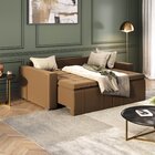 Sofá Cama Retrátil E Reclinável 3 Lugares 200cm Em Veludo Pal