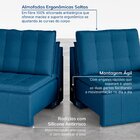 Sofá Cama Retrátil E Reclinável 3 Lugares 200cm Em Veludo Pal