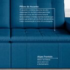 Sofá Cama Retrátil E Reclinável 3 Lugares 200cm Em Veludo Pal