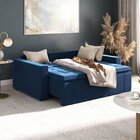 Sofá Cama Retrátil E Reclinável 3 Lugares 200cm Em Veludo Pal