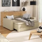 Sofá Cama Retrátil E Reclinável 3 Lugares 200cm Em Veludo Pal