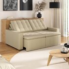 Sofá Cama Retrátil E Reclinável 3 Lugares 200cm Em Veludo Pal