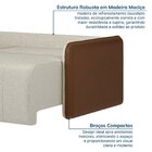 Sofá Cama Retrátil E Reclinável 3 Lugares 200cm Jequitibá Cab