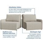 Sofá Cama Retrátil E Reclinável 3 Lugares 200cm Jequitibá Cab