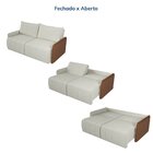 Sofá Cama Retrátil E Reclinável 3 Lugares 200cm Jequitibá Cab