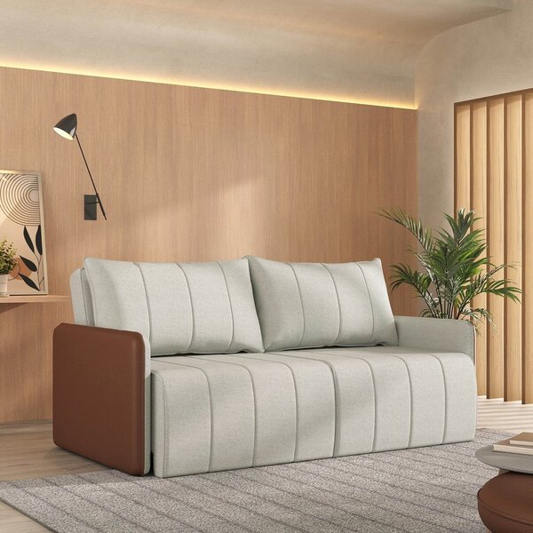 Sofá Cama Retrátil E Reclinável 3 Lugares 200cm Jequitibá Cab