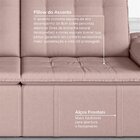 Sofá Cama Retrátil E Reclinável 3 Lugares 200cm Veludo Com Mo