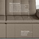 Sofá Cama Retrátil E Reclinável 3 Lugares 200cm Veludo Com Mo