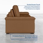 Sofá Cama Retrátil E Reclinável 3 Lugares 200cm Veludo Com Mo