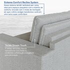 Sofá Cama Retrátil E Reclinável 3 Lugares 220cm Em Linho Palm