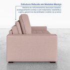 Sofá Cama Retrátil E Reclinável 3 Lugares 220cm Em Veludo Pal