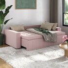 Sofá Cama Retrátil E Reclinável 3 Lugares 220cm Em Veludo Pal