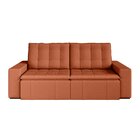 Sofá Cama Retrátil E Reclinável 3 Lugares 220cm Em Veludo Pal