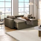 Sofá Cama Retrátil E Reclinável 3 Lugares 220cm Em Veludo Pal